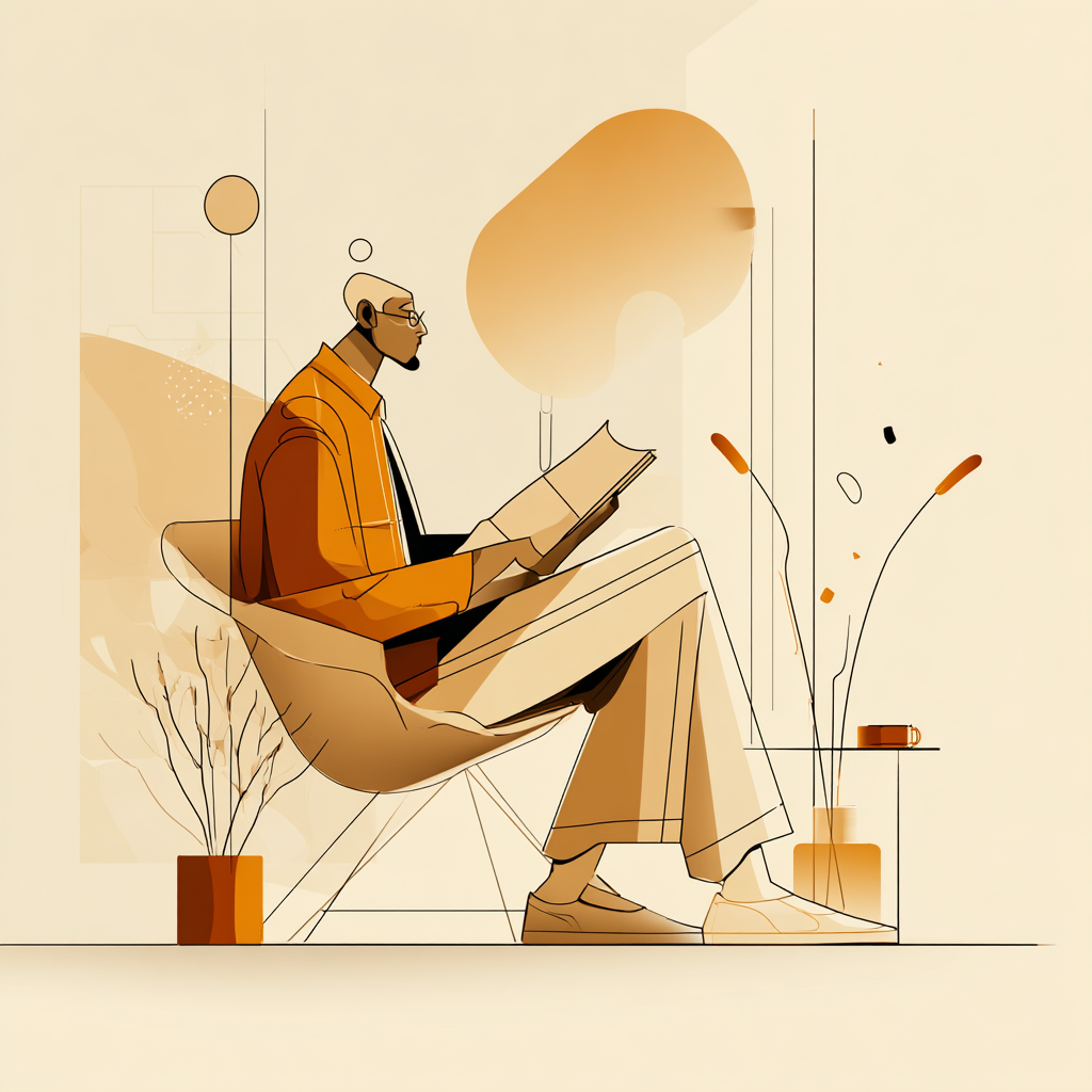 Person reading, always at your level